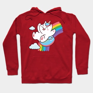 Magical Kittycorn Sliding on a Rainbow: Embrace the Whimsy and Joy Hoodie